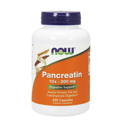 NOW Foods  Pancreatin, 10x 200mg , 250 caps