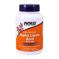 NOW Foods  Alpha Lipoic Acid with Grape Seed Extract & Bioperine, 600mg , 120 vcaps