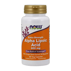 NOW Foods  Alpha Lipoic Acid with Grape Seed Extract & Bioperine, 600mg , 60 vcaps