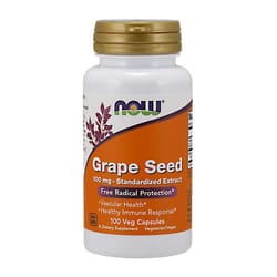 NOW Foods  Grape Seed Standardized Extract, 100mg - 100 vcaps