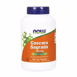 NOW Foods Cascara Sagrada, 450mg, 250 vcaps