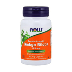 NOW Foods  Ginkgo Biloba Double Strength, 120mg, 50 vcaps