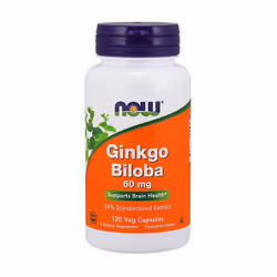 NOW Foods Ginkgo Biloba, 60mg , 120 vcaps