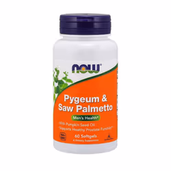 NOW Foods Pygeum & Saw Palmetto, 60 softgels