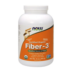 NOW Foods  Fiber-3,Certified Organic  -  454g