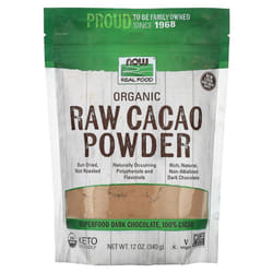 Now Foods, Real Food, Organic Raw Cacao Powder, 12 oz (340 g)