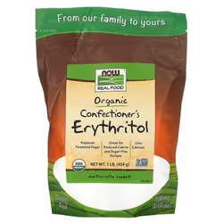 Now Foods, Real Food, Organic Confectioner's Erythritol, 1 lb (454 g)