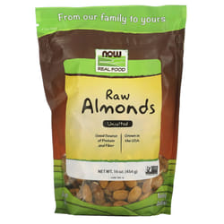 Now Foods, Real Food, Raw Almonds, Unsalted, 16 oz (454 g)