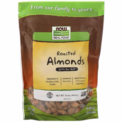 Now Foods, Real Food, Roasted Almonds, with Sea Salt, 16 oz (454 g)