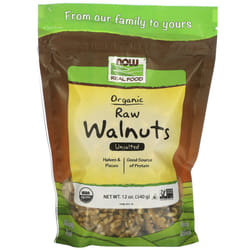 Now Foods, Real Food, Organic Raw Walnuts, Unsalted, 12 oz (340 g)