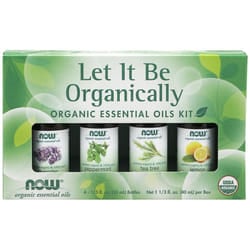 Let It Be Organically Organic Essential Oils Kit Now Foods 4 (10ml Bottles) Kit