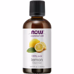 NOW Foods Essential Oils  Lemon Oil  Cheerful Aromatherapy Scent  Cold Pressed  100% Pure  Vegan  Child Resistant Cap  4-Ounc ...