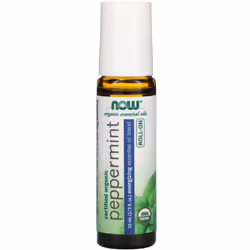 NOW Foods, Certified Organic Peppermint Roll-On, 1/3 fl oz (10 ml)