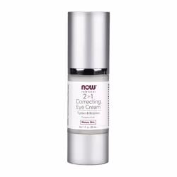 NOW Foods 2 in 1 Correcting Eye Cream 30ml, Tightens and Brightens Main Eye Area