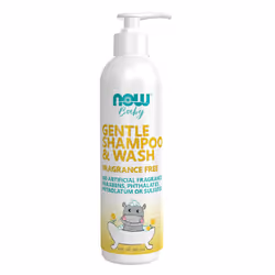 NOW Baby  Gentle Shampoo & Wash  Fragrance Free with No Artificial Fragrance  Parabens  Phthalates  Petrolatum or Sulfates  8 ...