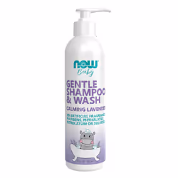 NOW Foods Baby Gentle Shampoo and Wash Calming Lavender Paraben Free 8 Fluid Ounces