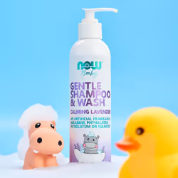 NOW Foods Baby  Gentle Shampoo and Wash  Calming Lavender  Paraben Free  8 Fluid Ounces