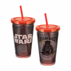 Vandor 99214 Star Wars Darth Vader Humbug 18 oz Acrylic Travel Cup with Lid and Straw  Black  Green  and White