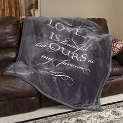 Outrageously Soft Velvet Mink Ultra Plush Throw Blanket - Our Love Story is My Favorite - 50 x 60 inch