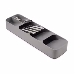 Joseph Joseph Drawer Store - compact cutlery Drawer Organizer 5 compartments holds 24+ pieces - grey