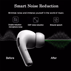 Wireless Earbuds Headphones in-Ear Noise Cancelling HiFi 3D Stereo Earbuds Built in Mic with Fast Charging Case