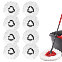 8Pack Spin Mop Replacement Heads Spinning Mop Replace Head for Floor Cleaning  100% Microfiber Mop Head Replacement Compatible with Triangle Spin Mop