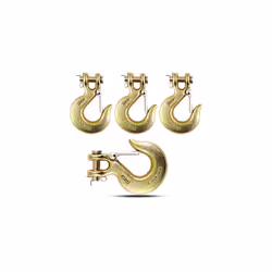 3/8'' Heavy Duty Forged Steel Clevis Slip Hook (Set of 4)  Safety Hook G70 Tow Chain Clevis Grab Hook with Latch Forged Grade ...