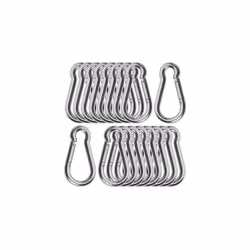 20PCS M10 Spring Snap Hook Carabiner Heavy Duty 4'' Galvanized Steel Carabiner Clip 770LBS Holding Capacity Spring Clips fo ...