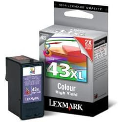 Lexmark #43XL Colour Print Cartridge ink cartridge Original Magenta, Yellow