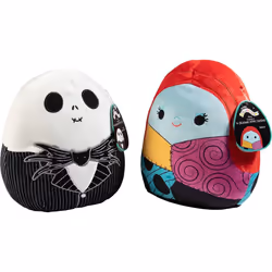 Squishmallows 12 Jack and Sally - Nightmare Before Christmas Official Kellytoy Halloween - Cute and Soft Plush Stuffed Animal ...