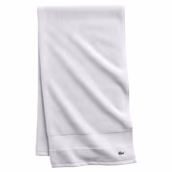 Lacoste Heritage Supima Cotton Bath Towel White 30 x 54