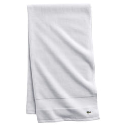 Lacoste Heritage Supima Cotton Bath Towel  White  30  x 54