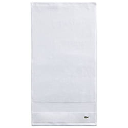 Lacoste Heritage Supima Cotton Hand Towel  White  16"""" x 30""""