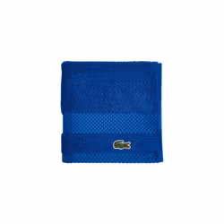 Lacoste Heritage Supima Cotton Wash Cloth  Surf Blue  13"""" x 13""""
