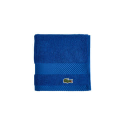 Lacoste Heritage Supima Cotton Wash Cloth  Surf Blue  13"""" x 13""""