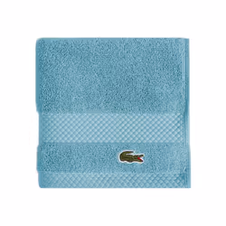 Lacoste Heritage Supima Cotton Wash Cloth  Celestial  13"""" x 13""""