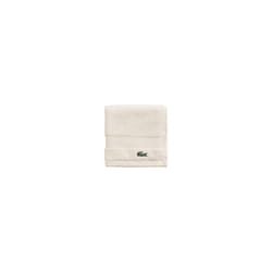 Lacoste Heritage Supima Cotton Wash Cloth  Chalk  13"""" x 13""""