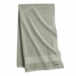 Lacoste Heritage Supima Cotton Bath Towel  Aloe  30"""" x 54""""
