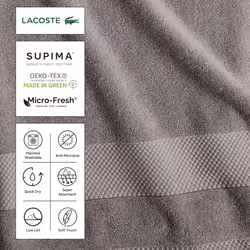 Lacoste Heritage Supima Cotton Hand Towel  Aloe  16"""" x 30""""