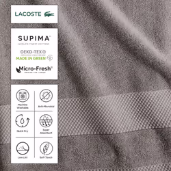 Lacoste Heritage Supima Cotton Hand Towel  Microchip  16"""" x 30""""