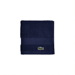 Lacoste Heritage Supima Cotton Wash Cloth  Navy  13"""" x 13""""