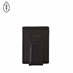 Fossil Men's Ingram Leather Magnetic Card Case with Money Clip Wallet  Black  (Model: ML3235001)