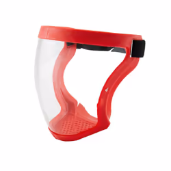 Active Shield Full Face Mask Cycling Sports Helmet Protective Transparent Cover - 1 PACK, Red