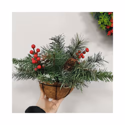 Christmas hanging basket garland christmas day decorations