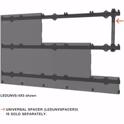 Peerless LEDUNVS-5X5 signage display mount 68.6 cm (27") Black - Additional view 3