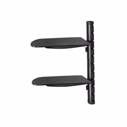 Peerless ACCSH300, Black, Glass, 13.6 kg, Wall, 2 shelves, 396 mm