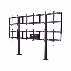 Peerless DS-S555-3X2, Multimedia stand, Black, 272 kg, 116.8 cm (46"), 139.7 cm (55"), 200 x 200,600 x 400 mm
