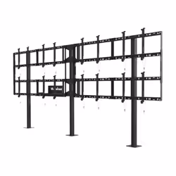 Peerless DS-S555-4X2, Multimedia stand, Black, 363 kg, 116.8 cm (46"), 139.7 cm (55"), 200 x 200,600 x 400 mm