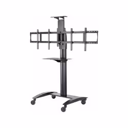 Peerless SR555M, Multimedia cart, Black, Flat panel, 68 kg, 101.6 cm (40"), 139.7 cm (55")