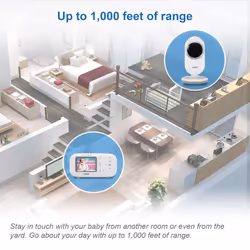 VTech VM320 Baby Monitor  2.4"" Screen with Fixed Camera  Night Vision